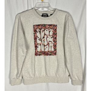 Scotch & Soda Sweater Womens Size 16 Cream Sweatshirt Pullover‎ Graphic Front